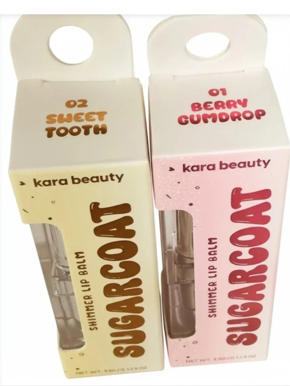 Kara Beauty Sugarcoat Shimmer Lip Balm Set - Berry Gumdrop & Sweet Tooth